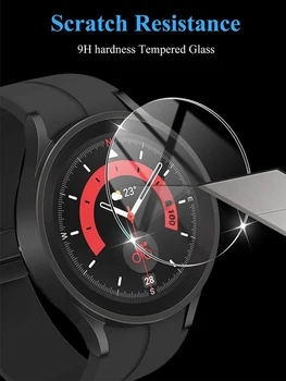 Edzett Üveg Samsung Galaxy Óra 5/pro/4 44mm 40mm Vízálló Anti-Semmiből képernyővédő fólia Galaxy watch4 Watch5 45mm