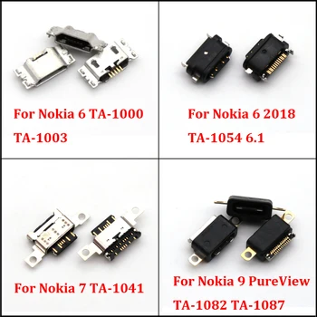 2db Micro Usb Töltő Csatlakozó Dokk Nokia 9 PureView-TA-1082 TA-1087 6 2 2018 TA-1054 6.1 7 TA-1041 Töltő Csatlakozó