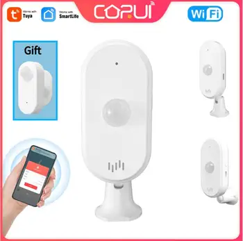 CORUI Tuya WiFi Smart Emberi Test PIR Mozgásérzékelő Vezeték nélküli Otthoni Biztonsági Nincs Szükség Gateway-Munka A Smart App Élet