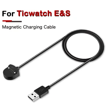 Mágneses Töltés Kábel Ticwatch E / S Intelligens Karóra Csere Hordozható Gyors USB Töltő Adapter Tartozékok