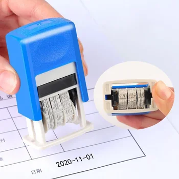 Állítható Pecsét Automatikus Date Stamp Időbélyegző Egyetemes Dátuma Tinta Vissza Roller Bélyegző Szövege