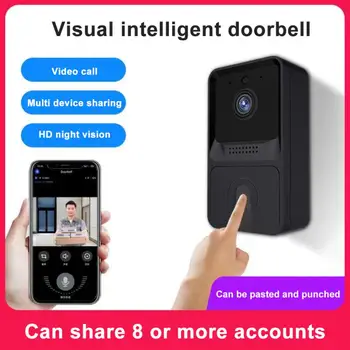 AUBESS Smart Videó Csengő Kamera, Wifi Vezeték nélküli Videó kétirányú Intercom Ajtó Csengő éjjellátó Riasztás Otthon Biztonságát
