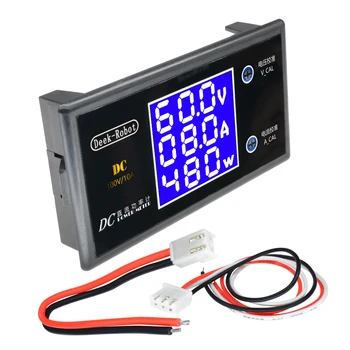 LCD Digitális Voltmérő Árammérő Wattmeter Feszültség Áram Mérő Voltos Érzékelő Tesztelő Monitor DC 0 100V 10A 1000W