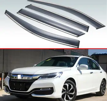 A Honda Accord 9 2013 2014 2015 2016 2017 Műanyag Külső Napellenző Szellőző Árnyalatok Ablak Nap Eső Őr Deflektor 4db