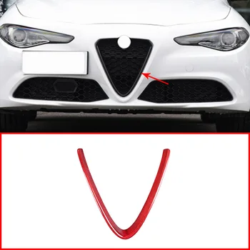 Autó Belső Szénszálas Hűtőrács Dekoráció Keret Fedezi Trim Tartozékok Alfa Romeo Giulia 2017 2018 2019 2020