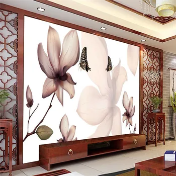 beibehang 3D fali tapéta a nappaliban absztrakt virág, pillangó, Kávézó wall art amely falfestmények háttérkép lakberendezés