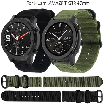 Csuklópántot A Huawei Óra GT GT2 46mm/Xiaomi Huami Amazfit GTR 2e 47 Zenekar 22mm Watchband Nylon Garmin Vivoactive 4Correa
