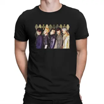 Népszerű koreai Fiúk Társulat Férfi póló Big Bang Vintage Póló Rövid Ujjú Legénység Nyak Pólók, 100% Pamut 6XL Ruházat