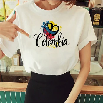 Kolumbia Tee női streetwear póló lány anime grafikai harajuku ruházat