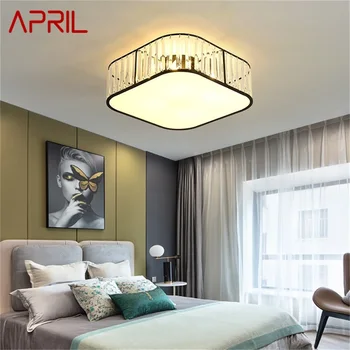 ÁPRILIS Modern Mennyezeti Lámpa Szögletes Luxus Arany LED Lámpa Lámpatestek Haza Étkező Dekoráció