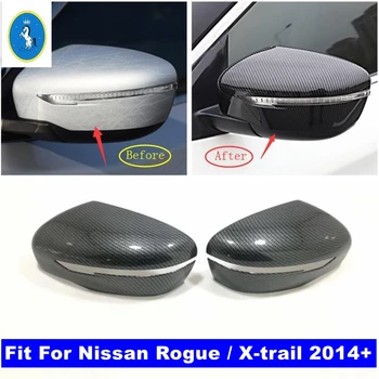 Visszapillantó Tükör Shell Dekorációs Fedelet, Trim Nissan Rogue / X-trail 2014 - 2020-as Chrome / Szénszálas Külső Tartozékok