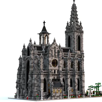 Építőkövei Meghatározott együttműködési megállapodás Moduláris Katedrális Templom Retro Építészeti Gyűjtemény Modell DIY Ház Tégla Játékok Ajándék