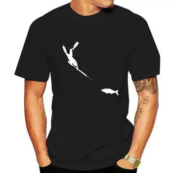 2022 Forró Eladó Új Férfi Póló Spearfishing T-Shirt FreeDiver Hal Vadászat Tee O-Nyakú Póló