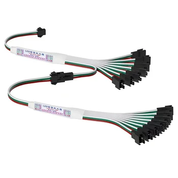 Mini TTL Jel LED Erősítő Átjátszó a WS2812B WS2811 SK6812 3Pin RGBIC Címezhető LED Szalag String Modul 1 4/8 5-24V