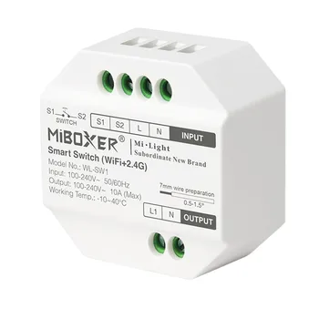 Miboxer WiFi+2.4 G Smart Switch WL-SW1 Támogatás Tuya Smart App Ellenőrzési Alexa, a Google Asszisztens Hangja Mlti Timmer Funkció