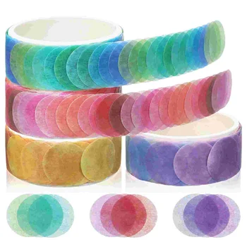 4 Tekercs Naplózó Kellékek Washi Tape Kinder DIY Papír Dekoratív Ajándék Csomagolás Menta Ízű