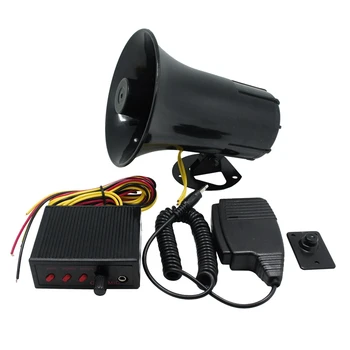 Rendőrségi Sziréna Hangszóró 3 Hangjelzés Hangerő Adjustment12V 100W Jármű Horn Mikrofon Sürgősségi Elektronikus PA Rendszer, Tűz Hangszóró