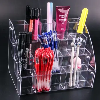 Asztali tolltartó Szervező Multi-funkcionális Írószer Tároló Kozmetikai Smink Eszközök Rack papírbolt Kijelző