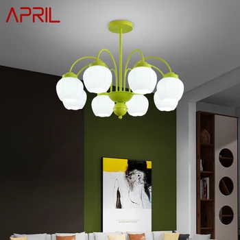 ÁPRILIS Modern Csillár Lámpa LED Kreatív Egyszerű Zöld, Friss Design Üveg Medál Lámpa Otthoni Nappali, Hálószoba