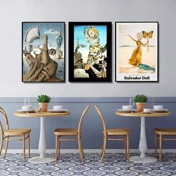 Szürrealizmus Híres Alkotás Salvador Dali Poszter Kraft Klub Bár A Papír Vintage Poszter Wall Art Festmény Hálószoba Tanulmány Matricák