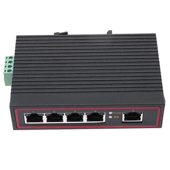 5X 5-Port, RJ45 10/100M Ethernet Asztali Switch Hubok Hálózati Laptop DIN Sín Típus