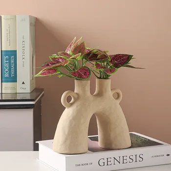 Kreatív Szabálytalan Kerámia Váza Cserepes Hidroponikus Különleges alakú Váza, Kézműves Virág Megállapodás, Nappali, lakberendezés