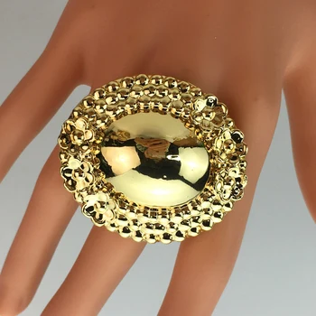 Yuminglai Minőségű, Nagy Túlzás Gyűrű Ajándék Mama Koktél Gyűrű 18K-Igazi-Aranyozott Gyűrű a Nők Számára Ingyenes Szállítási FHK16727