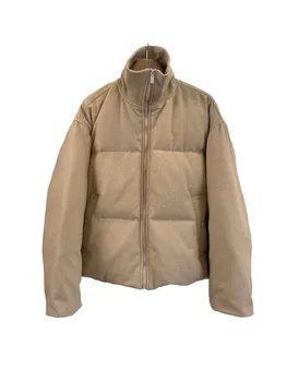 Kabát hajtókáját rövid laza fit szilárd színes design, meleg, kényelmes 2023 téli új 1219