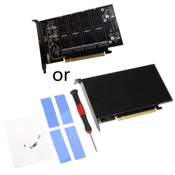 4 Port pci-e, hogy bővítőkártya PCIE X16 M. 2 NVME Vezérlő SSD Kártya PC