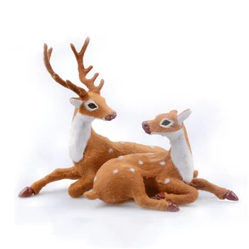 2db Karácsonyi Szarvas Figura Háztartási Pár Szarvas Erdei Állatok adatai Asztali Autó Ornment