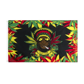 90X150CM BOB Marley, a Reggae Rasta Hippi Banda Ideje 420 Valahol Indiai Füst Zászló Bár Buli, Zene, Fesztivál, Tetoválás Üzlet