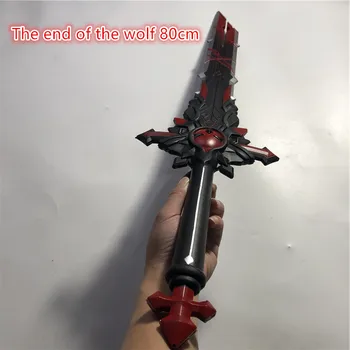 80cm Projekt Genshin Hatása kard a végén A farkas Kés, kard cosplay Kellék fegyver Kellék Kés