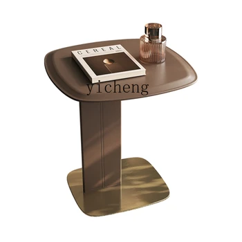 Zc Nyereg Bőr Oldalon Táblázat Tervező Modell Nappaliban Modern Sarok Kanapé Asztal Nyolc Halhatatlan Táblázat